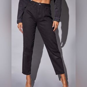 PLT Black Loose Fit Dad Jeans